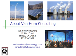 About Van Horn Consulting (PowerPoint)
